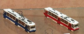 Фото 3. Модели трамваев 71-402 «СПЕКТР» (авт. Д.Денисов).