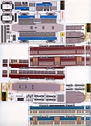 Кадр 7. Выкройки трамваев-склеек из картона, подготовленных для серийного выпуска В.Деминым.