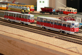 Кадр 37. Модели трамваев КТМ-5М3 (71-605) из колл. Л.Мощевитина.