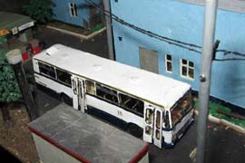 Пригородный автобус Кароса С734. Модель самостоятельного изготовления, автор - Денис Денисов, г. Тула.