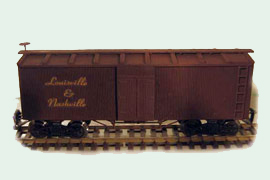 Типичный американский крытый вагон-«бокскар» железной дороги Louisville & Nashville