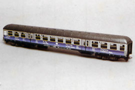Рис. 11. Модель пассажирского вагона 2 класса Bn DB (выпускается с 1985 г.)