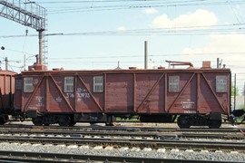 Кадр 2. Вагон-электростанция в составе банно-прачечного поезда РЖД.