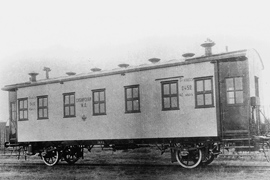 Кадр 2. Прототип - переселенческий вагон с надписями I эпохи.