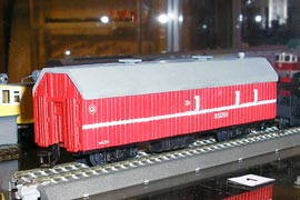Кадр 3. Модель вагона-гаража пожарного поезда.