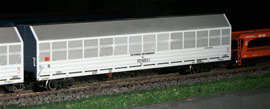 Кадр 1. Модель вагона 11-835 для перевозки автомобилей СЖД.
