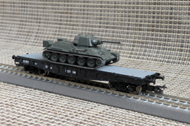 Кадр 5. Модель платформы с танком Т-34.